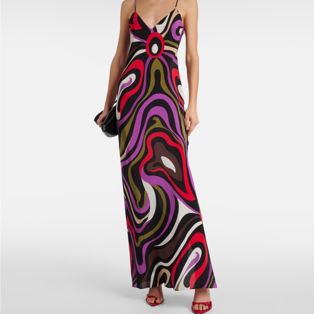Pucci Printed Crepe Marmo Dress